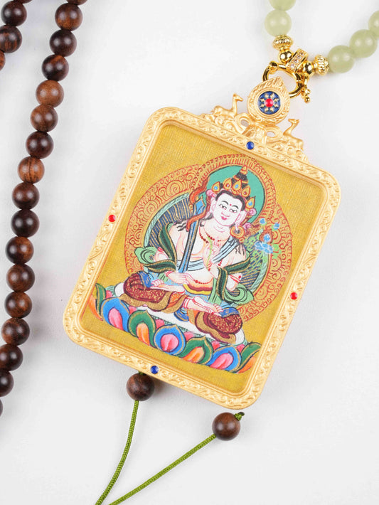 Akashagarbha Buddhist wisdom Thangka jewelry from Tibet