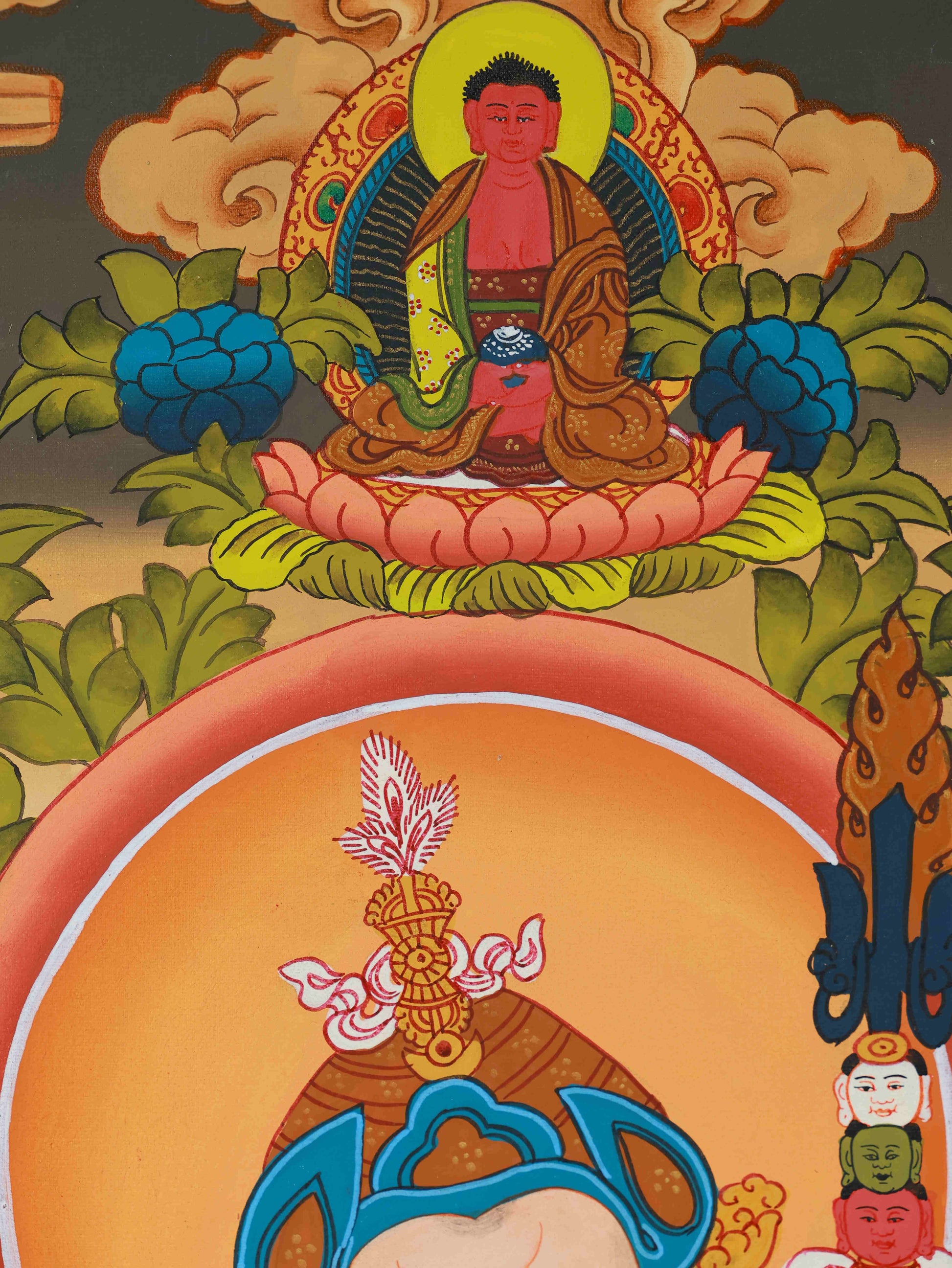 Tibetan Buddhist Thangka Painting - Guru Rinpoche Wisdom Deity