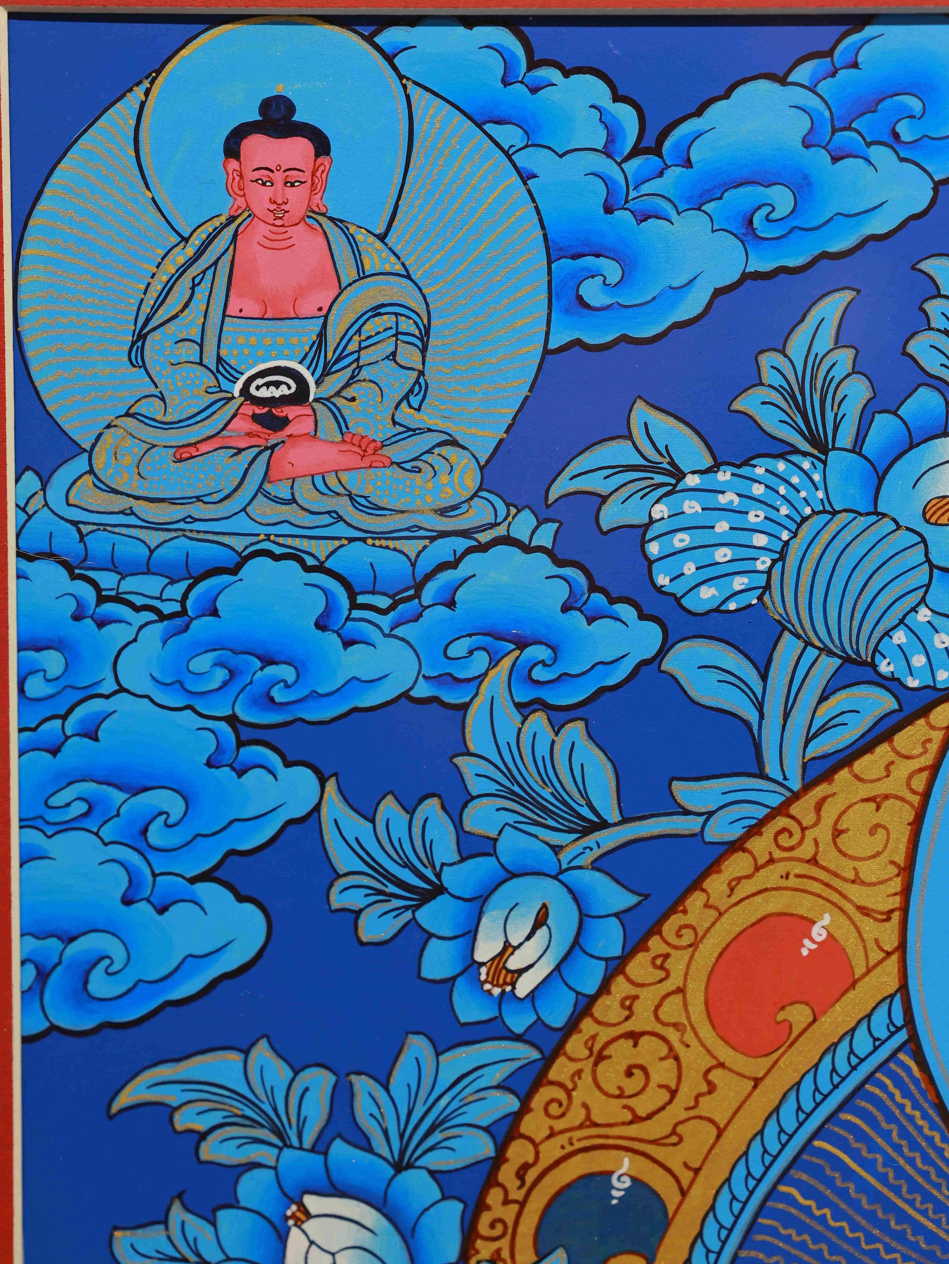 Tibetan Thangka of Samantabhadra - Pure Hand Painted Buddhist Art