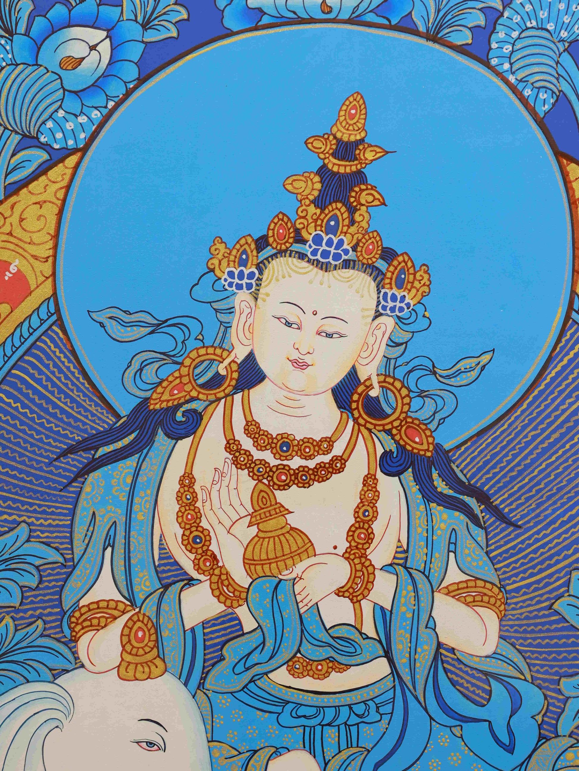 Tibetan Buddhist Thangka Painting - Samantabhadra Wisdom in Action