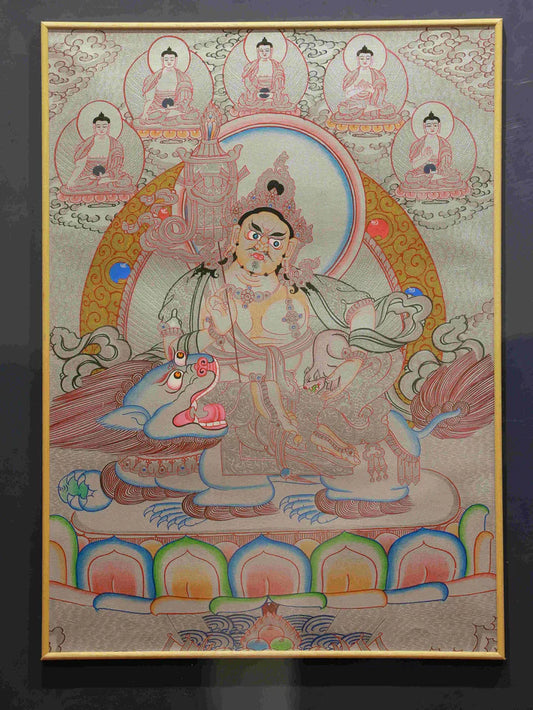 This Hand-Painted Thangka Hides the Dual Code of "Wealth and Blessing" in Tibetan Buddhism