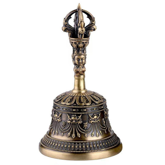 Tibetan-Buddhist Handcrafted Brass Five-Pronged Vajra Tibetan Buddhist Ritual Object