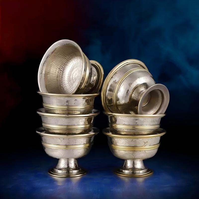 tibetan-buddhist Gold-Rim Bowl: Jewelry art & Tibetan Buddhist Jewelry