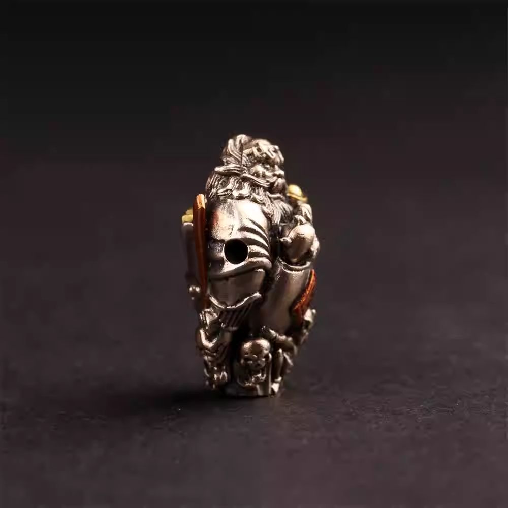 tibetan-buddhist Handcrafted Silver Copper Zhongkui Tibetan Buddhist Jewelry