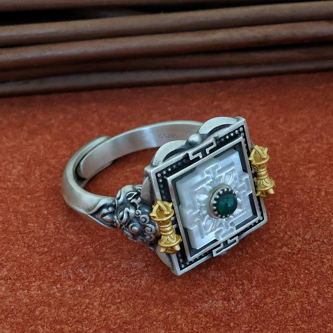 tibetan-buddhist Mandala Ring: Jewelry art & Buddhist Tibetan Buddhist Jewelry