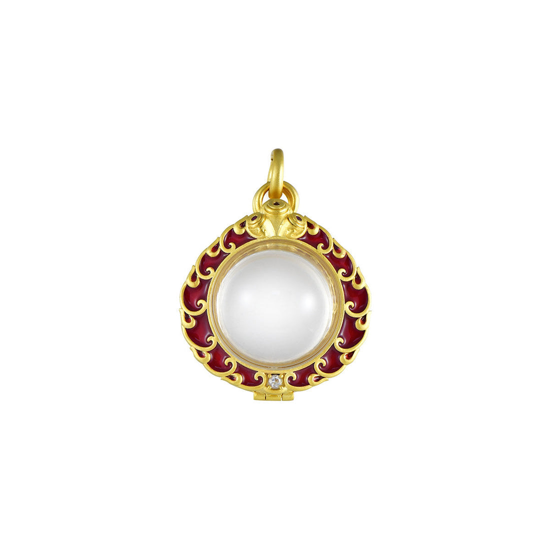 tibetan-buddhist Jewel Gau Box Brass Amulet: Jewelry Art Tibetan Buddhist Jewelry