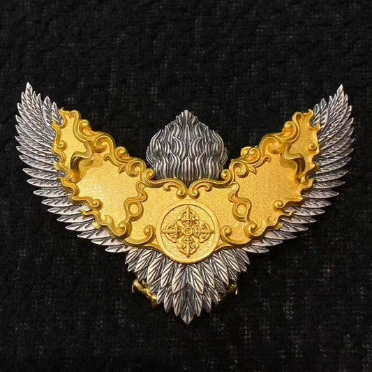 Tibetan-Buddhist 925 Silver Garuda Pendant · Handcrafted Spiritual Jewelry