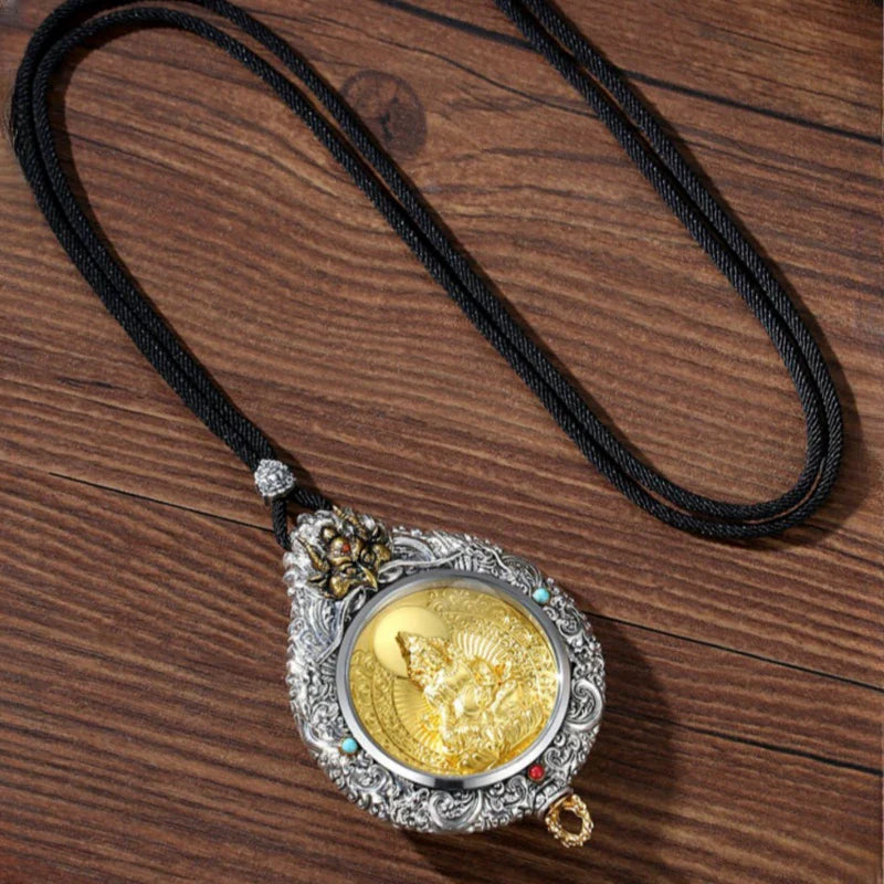 tibetan-buddhist Double-Sided Guardian Spirit Pendant Jewelry Tibetan Buddhist Jewelry