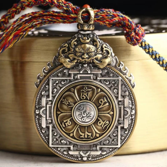 tibetan-buddhist Hand-painted Hotong Thangka Necklace Pendant Jewelry Tibetan Buddhist Jewelry