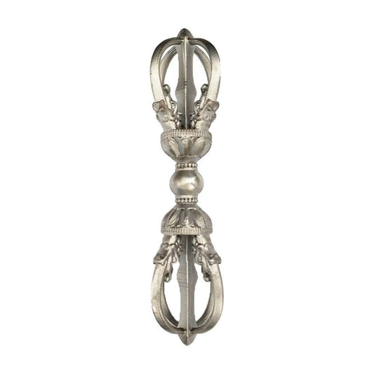 tibetan-buddhist Brass Yongle Style Five-Pronged Tibetan Buddhist Ritual Object