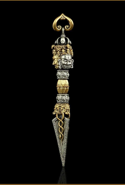 Tibetan-Buddhist Handcrafted Brass Vajra Tibetan Buddhist Ritual Object