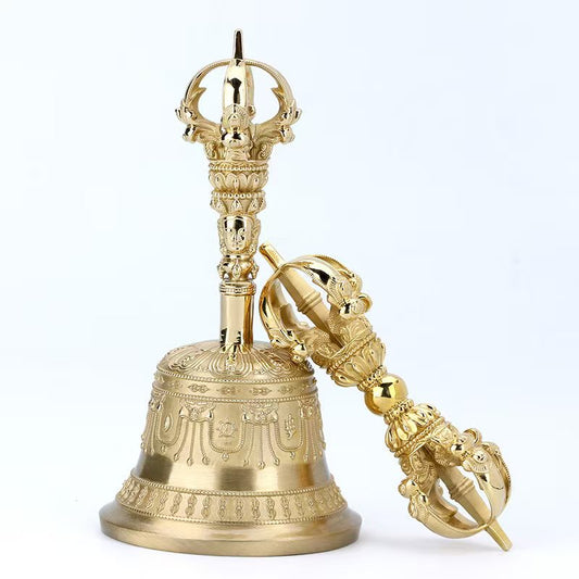 Tibetan-Buddhist Handcrafted Brass Vajra Tibetan Buddhist Ritual Object