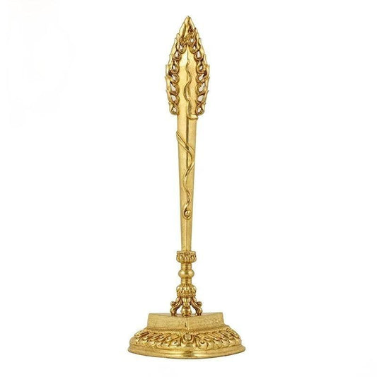 Tibetan-Buddhist Handcrafted Brass Manjushri Wisdom Tibetan Buddhist Ritual Object