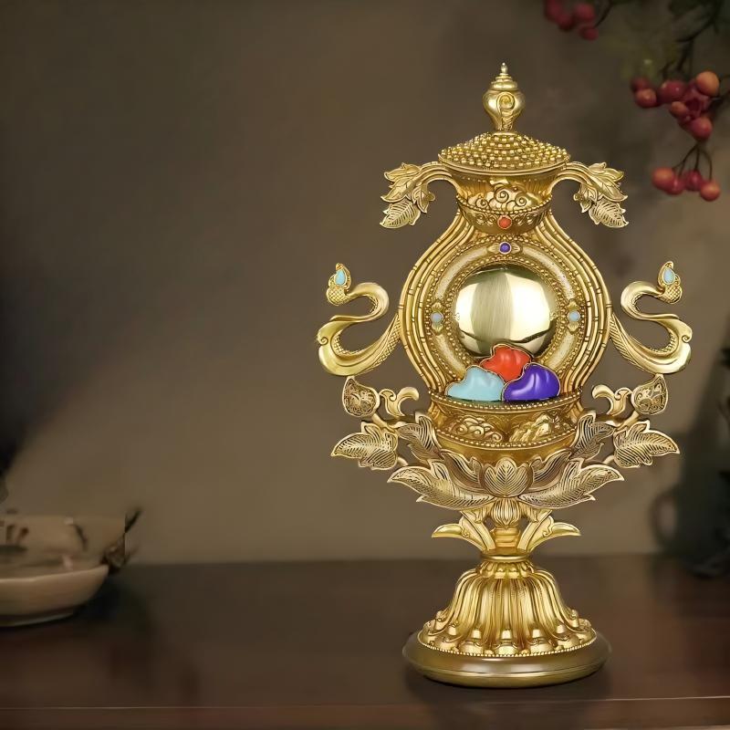 tibetan-buddhist Eight Auspicious Treasures | Brass Tibetan Buddhist Jewelry