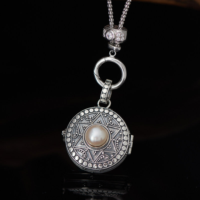 tibetan-buddhist Amethyst S925 Silver Ghau Box Tibetan Buddhist Jewelry