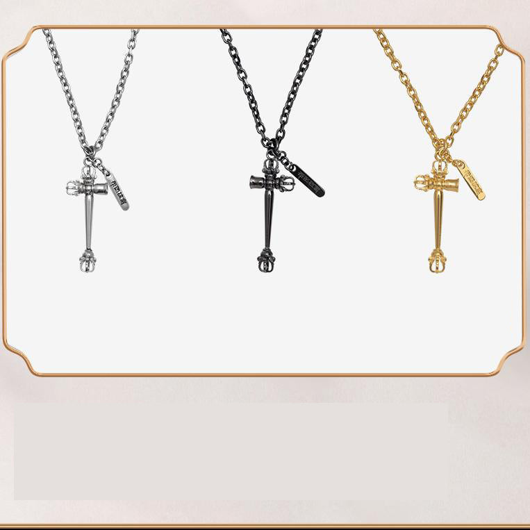 Tibetan-Buddhist “Wisdom & Power” Necklace – Handmade Alloy Jewelry in Silver, Gold & Gunmetal