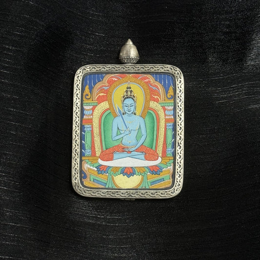 4x5cm Karma Kagyu Akasagarbha Bodhisattva Buddhist Pendant: The Bodhisattva of the Tibetan Buddhist Jewelry