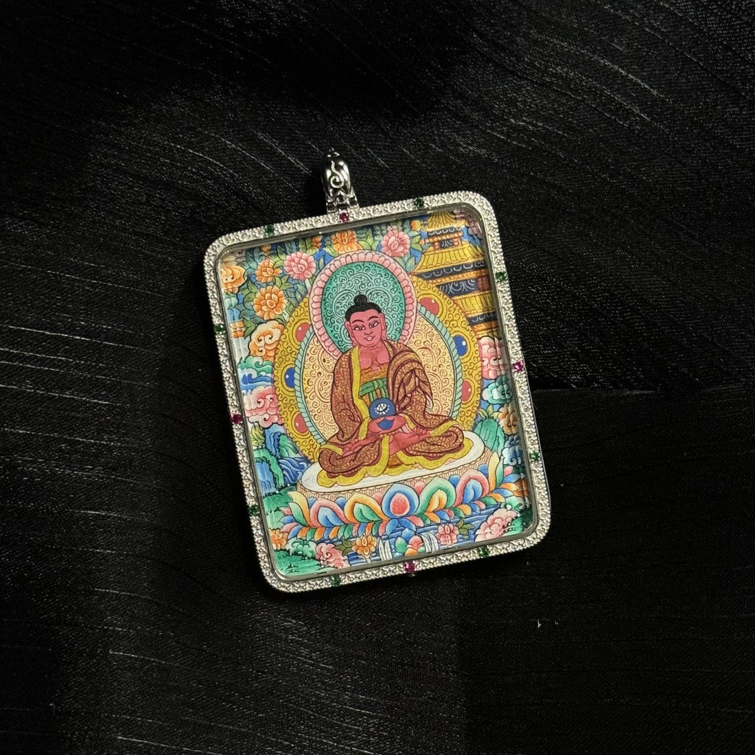The Lord of the Western Pure Land: Liberation and Blessing with the Amitabha Eight Guardians Mandala Thangka