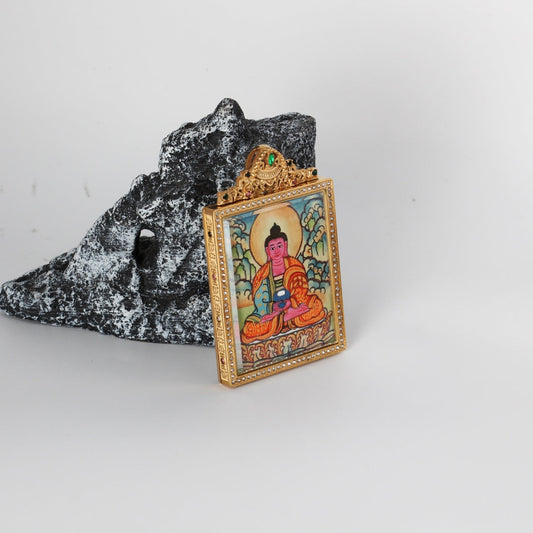 Amitabha Buddha Nepal Elegant Thangka Pendant: The Buddha of Infinite Light and Life