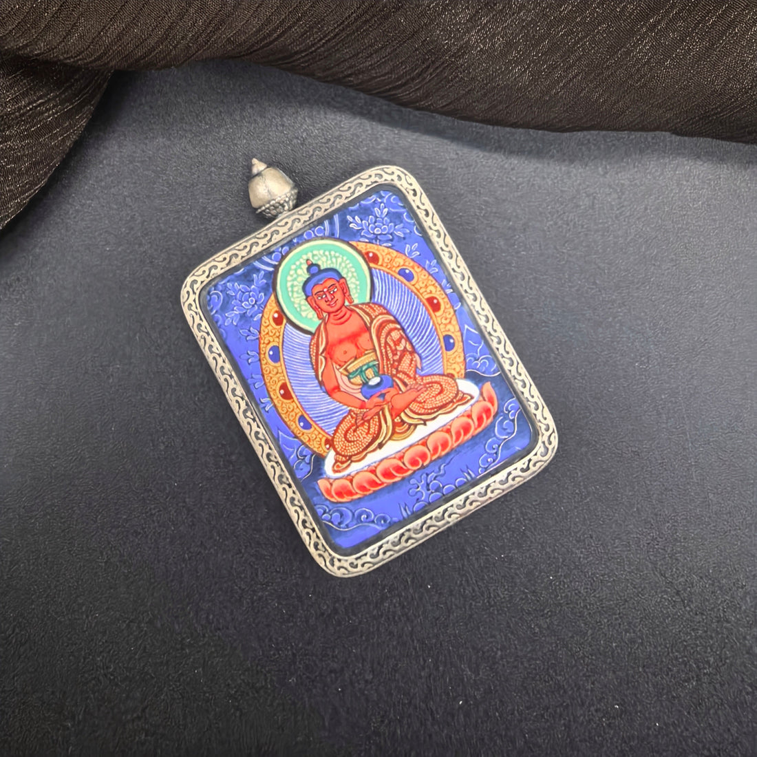 The Lord of the Western Pure Land: Amitabha and the Rekong Blue Thangka in 925 Silver