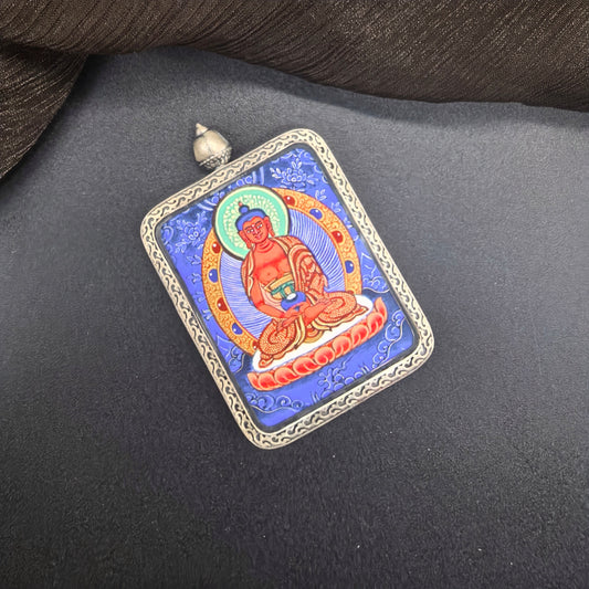 The Lord of the Western Pure Land: Amitabha and the Rekong Blue Thangka in 925 Silver