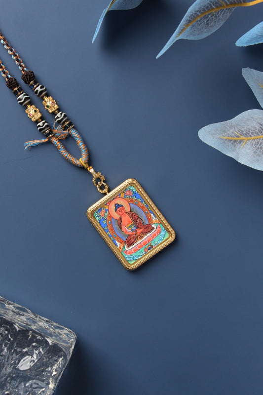 Amitabha Buddha Thangka Pendant: The Buddha of Infinite Light as a Wearable Sacred Object