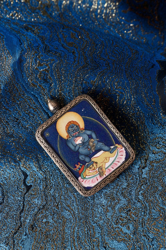 The 3.5×4.5cm Tibetan Black Jambhala Thangka Pendant: A Portable Symbol of Virtuous Wealth (And Cultural Fusion)
