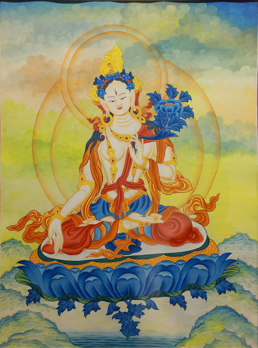 White Tara Thangka: The Gaze of Compassion, The Guardian of Life