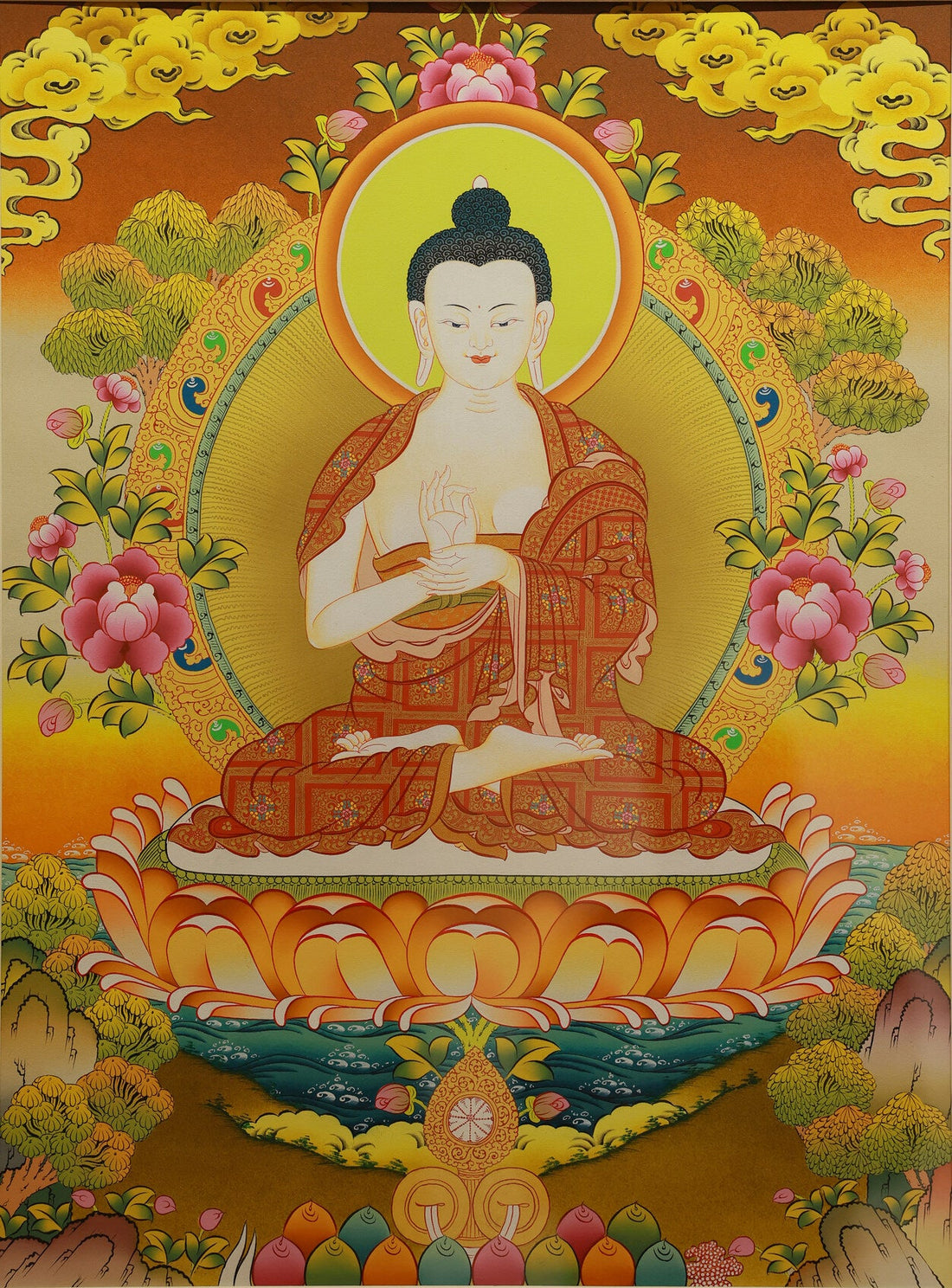 Hand-Painted Tibetan Thangka “Four-Faced Mahavairocana”: A Visualized Vehicle for Tibetan Buddhist Thangka Painting