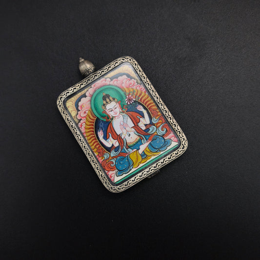 The Embodiment of Great Compassion: Four-Armed Avalokiteshvara and the Tibet Red Cloud Thangka in 925 Silver
