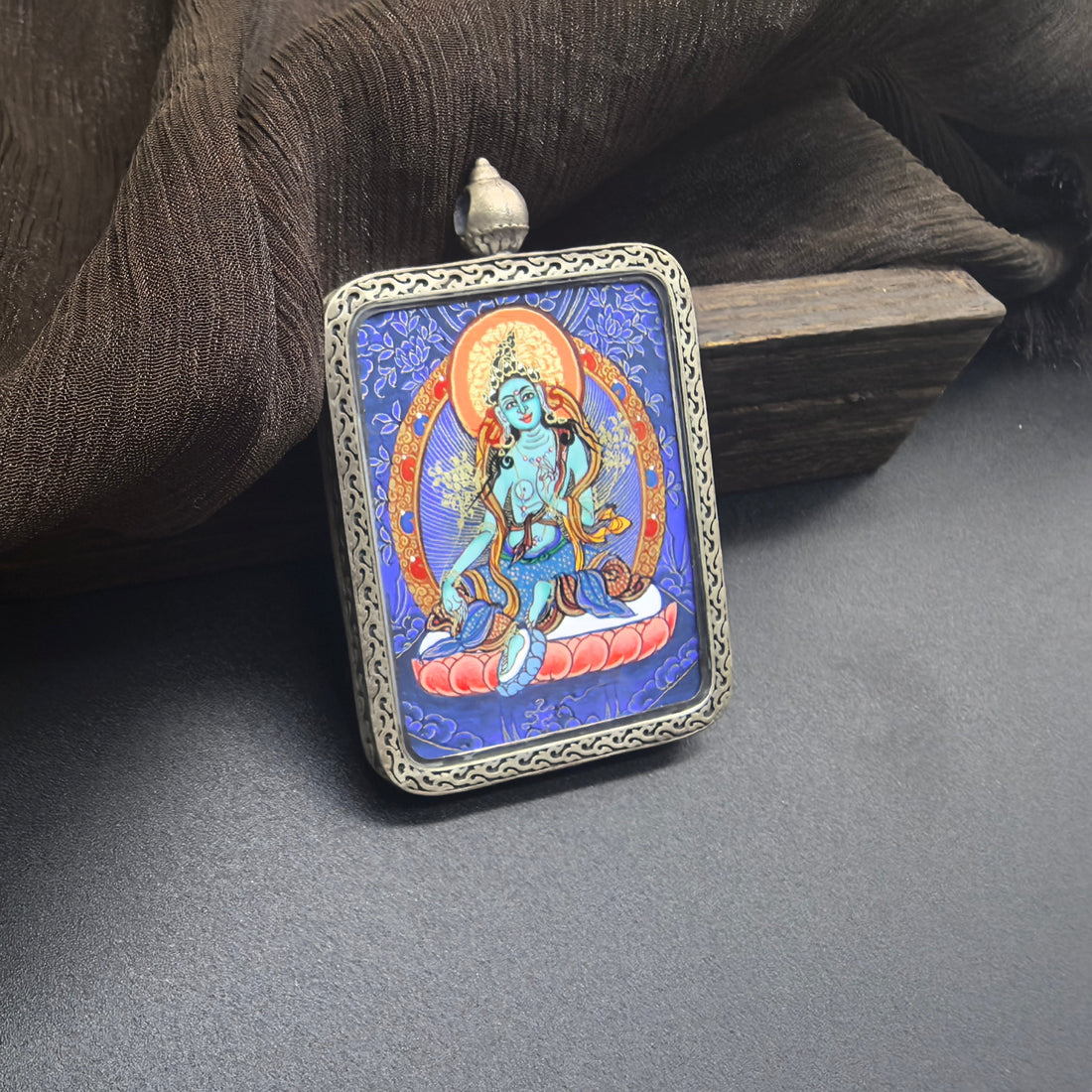 The Goddess of Compassion: Green Tara and the Rekong Blue Thangka in 925 Silver