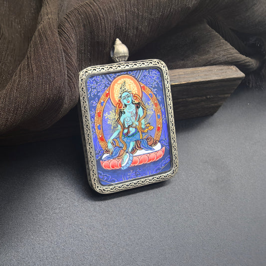 The Goddess of Compassion: Green Tara and the Rekong Blue Thangka in 925 Silver