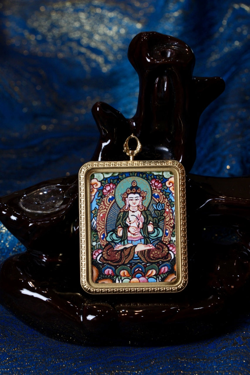 Mahasthamaprapta Bodhisattva Buddhist Pendant | Nepalese Handmade Tibetan Buddhist Gau Tibetan Buddhist Jewelry