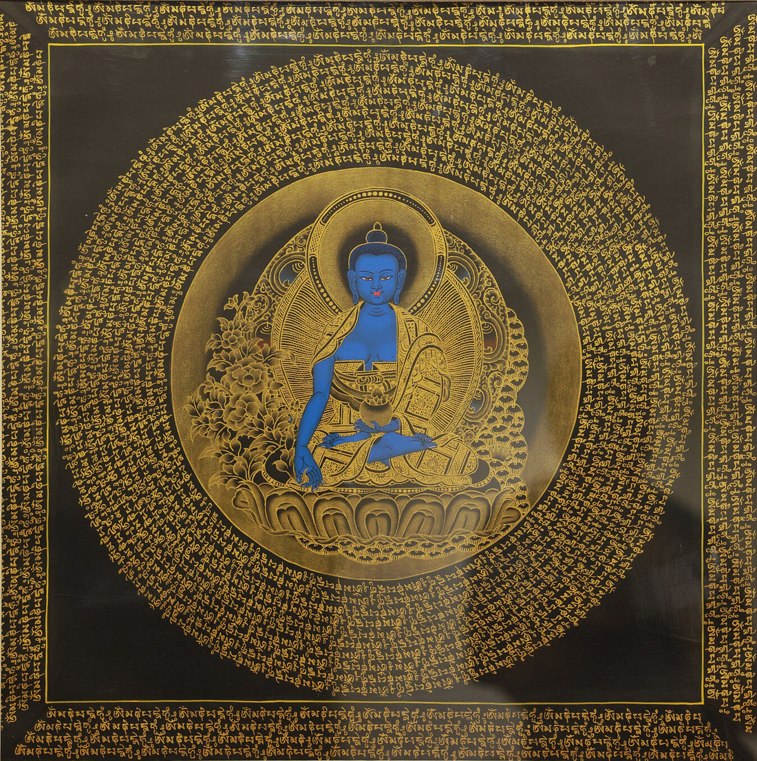 Nepalese Newari Black-Gold Thangka Explained: Tibetan Buddhist Art and Belief Behind the Tibetan Buddhist Thangka Painting