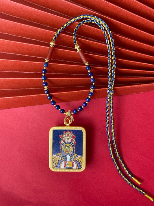 Wealth, Fortune and Family Peace: Tibet Coarse Nagaraja Thangka Pendant