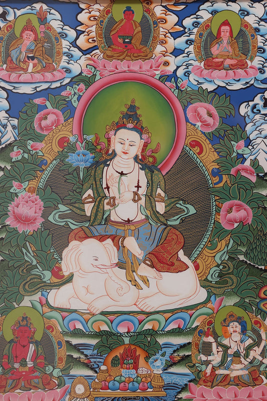 Hand-Painted Tibetan Buddhist Samantabhadra Thangka: In-Depth Analysis of Theme, Deity, and Craftsmanship