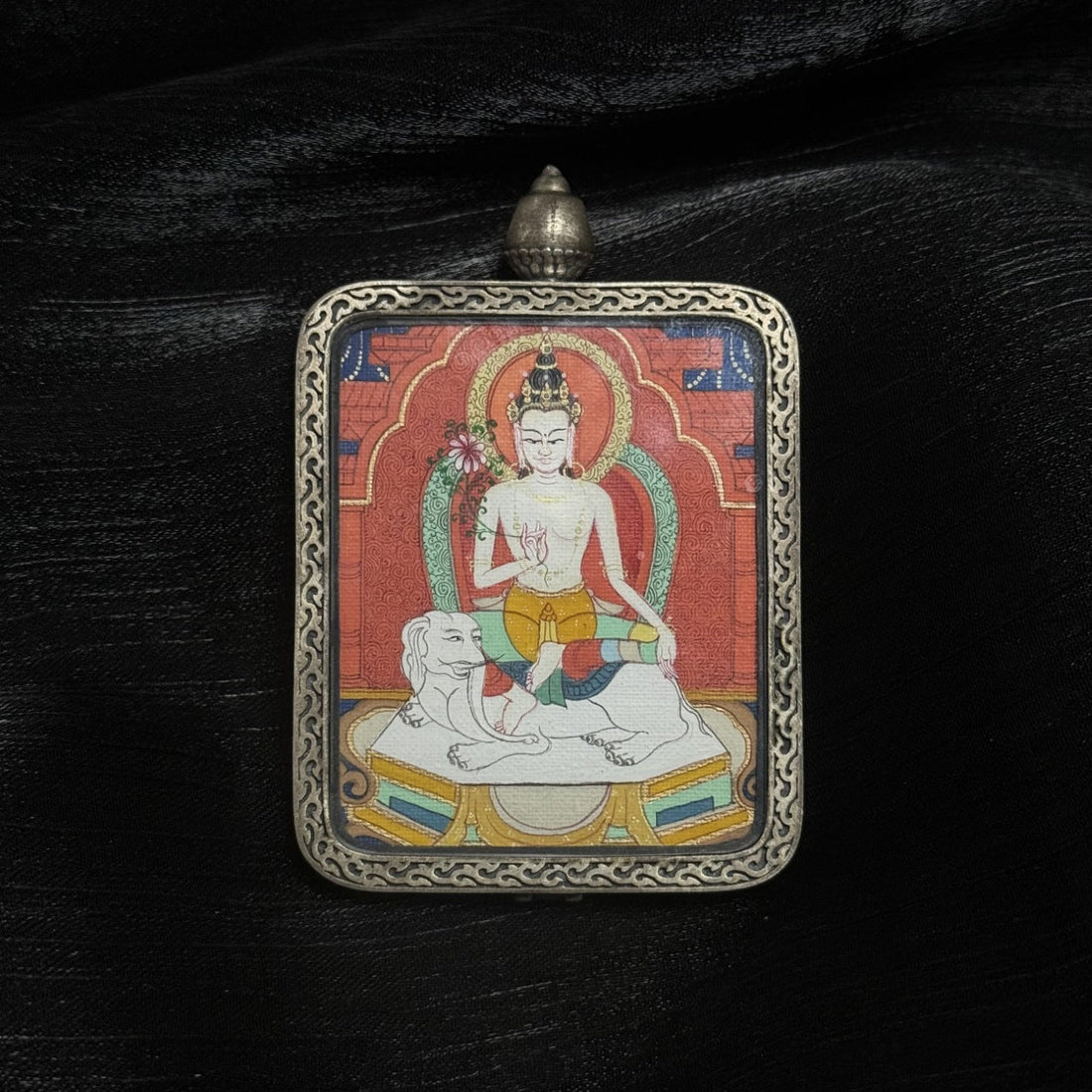 4x5cm Karma Kagyu Samantabhadra Bodhisattva Buddhist Pendant: The Bodhisattva of Great Tibetan Buddhist Jewelry