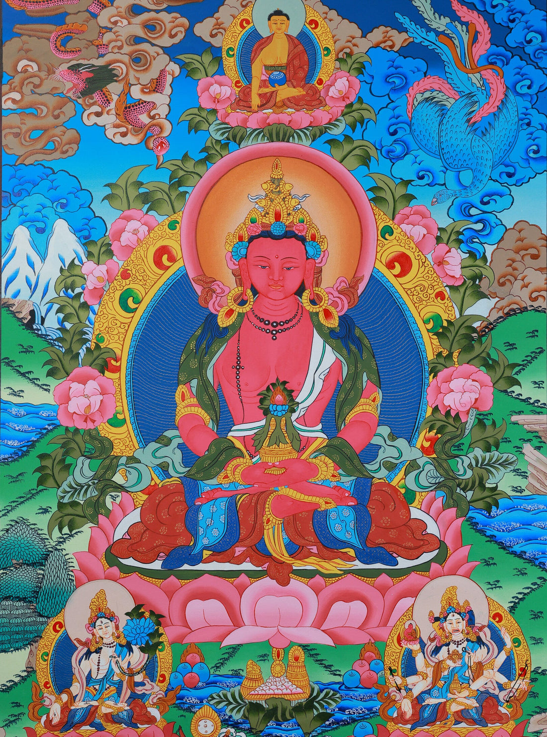 Longevity Buddha in Tibetan Buddhism: The Blessing Code and Life Wisdom in Thangka Art