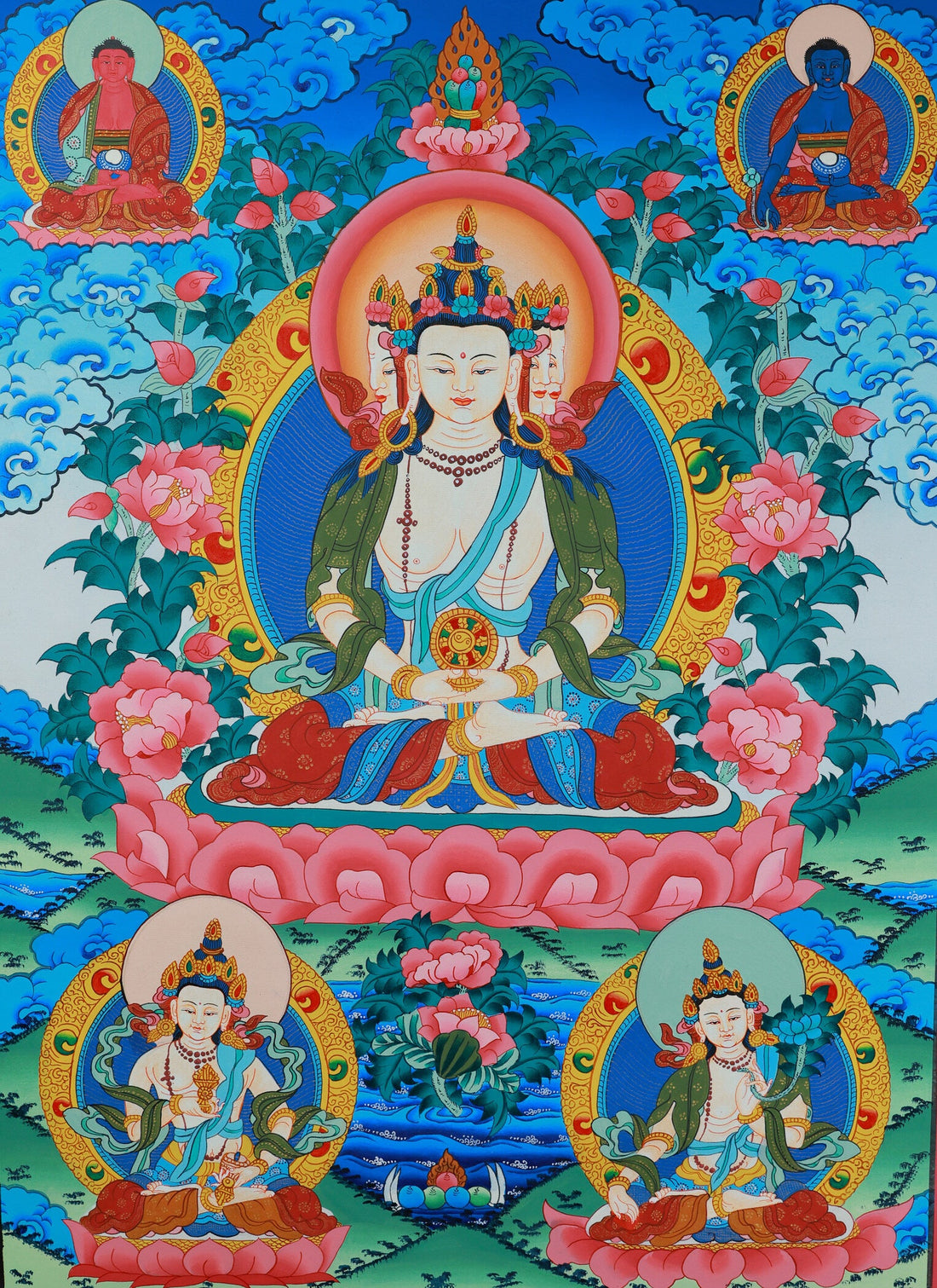 Vairocana Buddha in Tibetan Buddhism: The Light of Dharmakāya and Esoteric Wisdom in Thangka Art