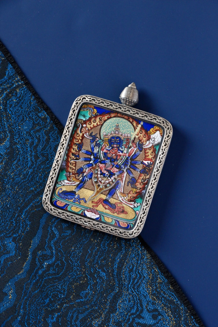 4×5cm Qinghai Chakrasamvara Thangka Pendant: Discover Your True Unity in a Divided World