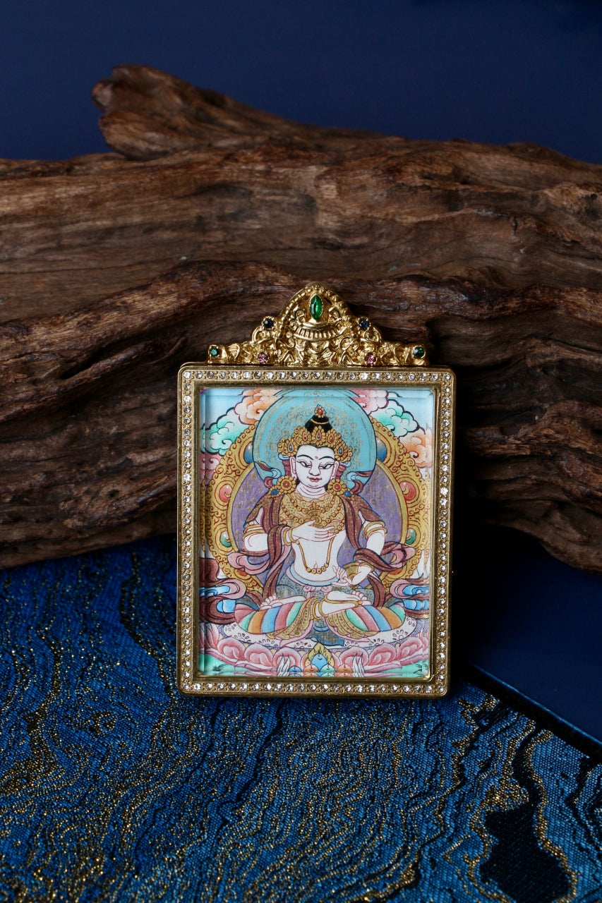 4×5cm Nepali Vajrasattva Buddhist Pendant: A Collectible Vessel of Purification & Tibetan Buddhist Jewelry