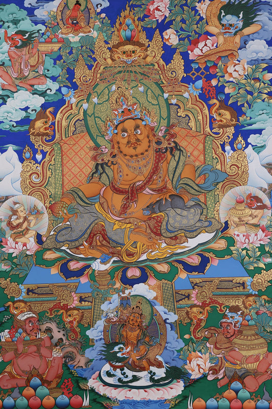 The Art & Symbolism of Tibetan Thangka Paintings: Exploring the Wealth Deity Thangka