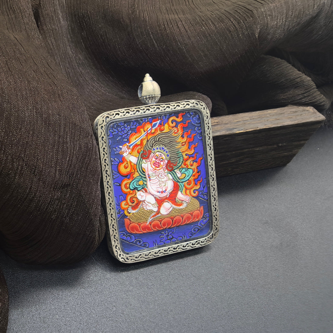 The Immovable One: White Acala and the Rekong Blue Thangka in 925 Silver