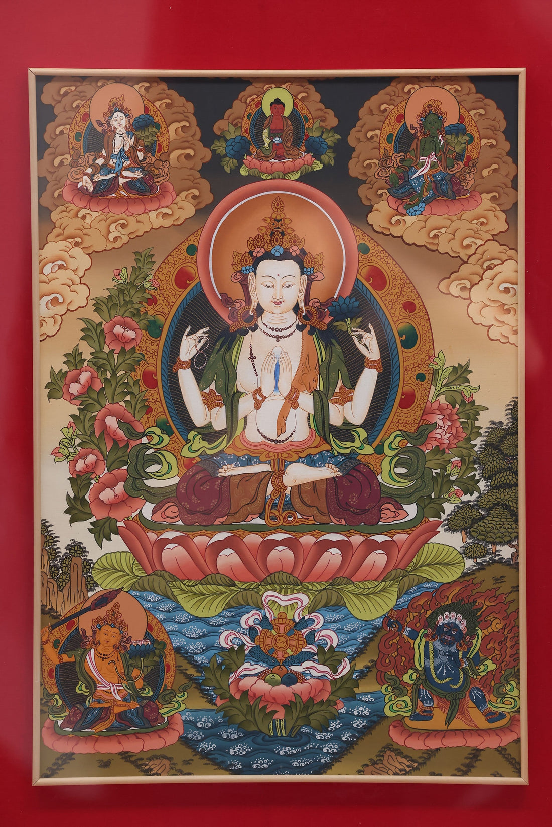 The Four-Armed White Avalokiteshvara Thangka: A Window into Compassion in Tibetan Buddhism
