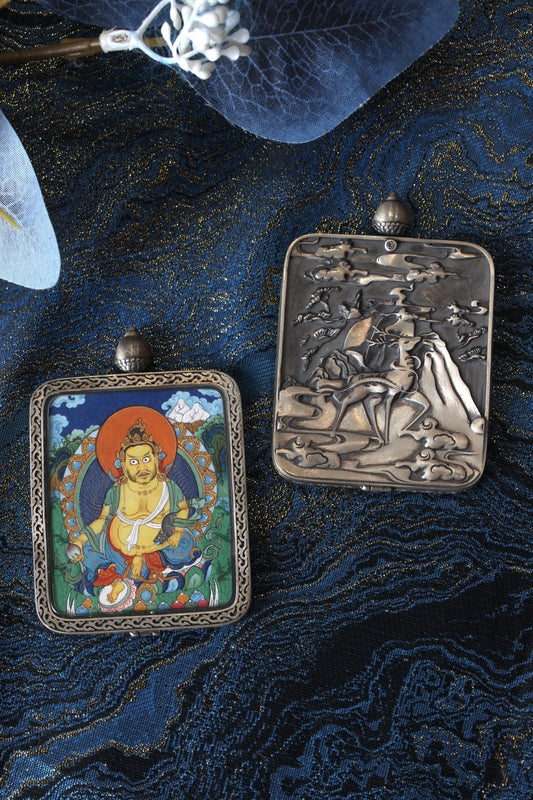 Why This 4x5cm Tibetan Yellow Dzambhala Thangka Pendant Is a Collectible Gem (Beyond Just "Wealth Luck")