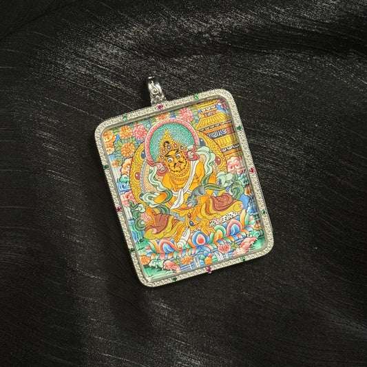 The Chief of Wealth Deities: Right Wealth and Career with the Yellow Jambhala Mandala Thangka