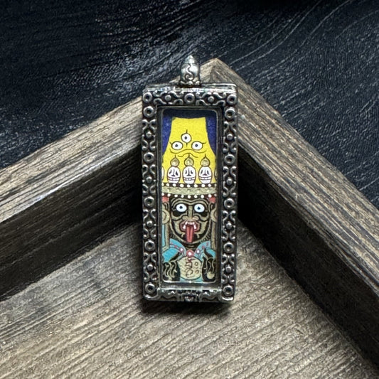 1x3cm Rebgong Buddha Head Zhagilamu Buddhist Pendant: Tibetan Female Wealth Tibetan Buddhist Jewelry