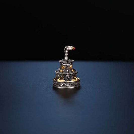 tibetan-buddhist Handmade S925 Silver Mandala Pendant