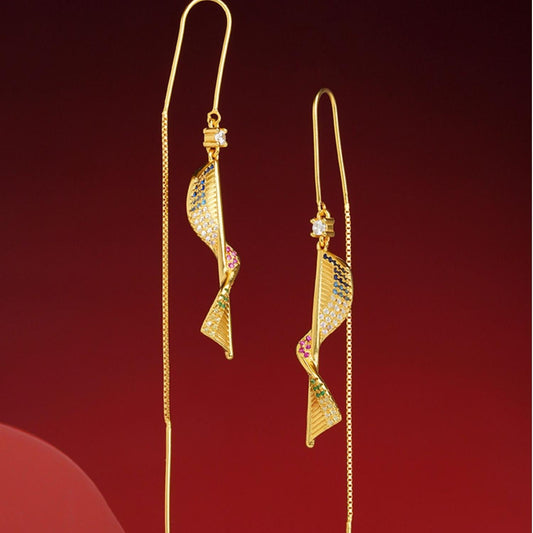 tibetan-buddhist · Fanghua Ruyi Earrings – Handmade 925 Silver Jewelry
