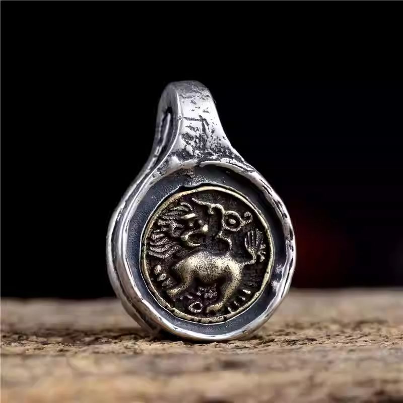 tibetan-buddhist silver snow lion clip DIY bracelet jewelry art